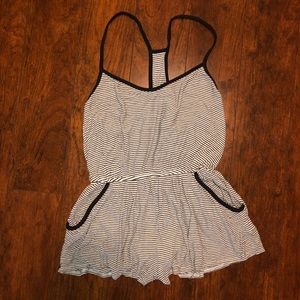 Silence + Noise Racerback Striped Romper